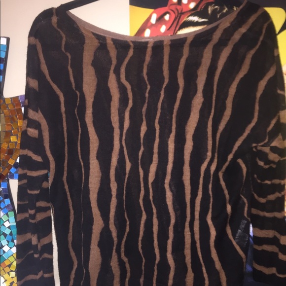 LOFT Boatneck printed sweater - Picture 2 of 3